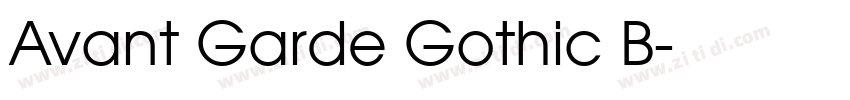 Avant Garde Gothic B字体转换